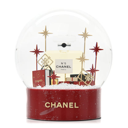 Chanel Glass N°5 Perfume Bottle Snow Globe Red 1 of 6