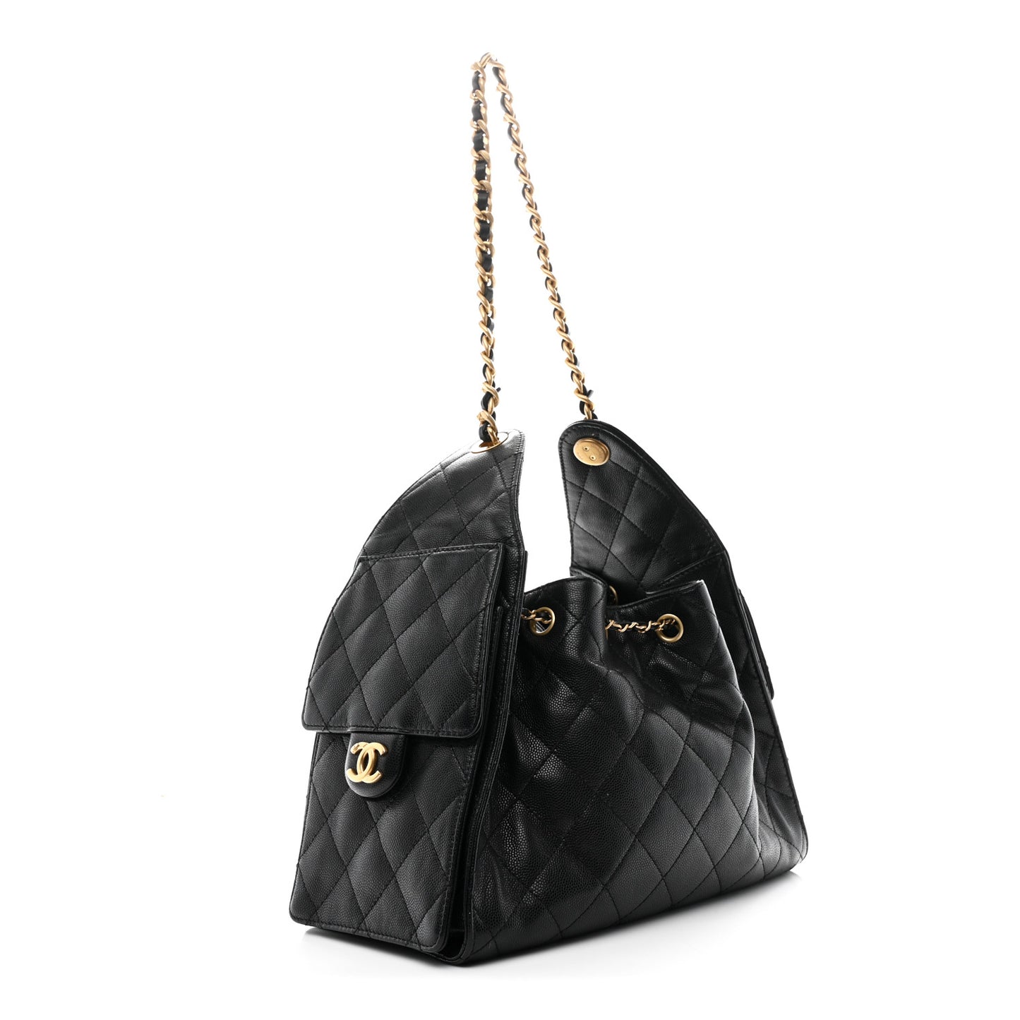 Caviar Quilted Small Chanel 25 Handbag Black