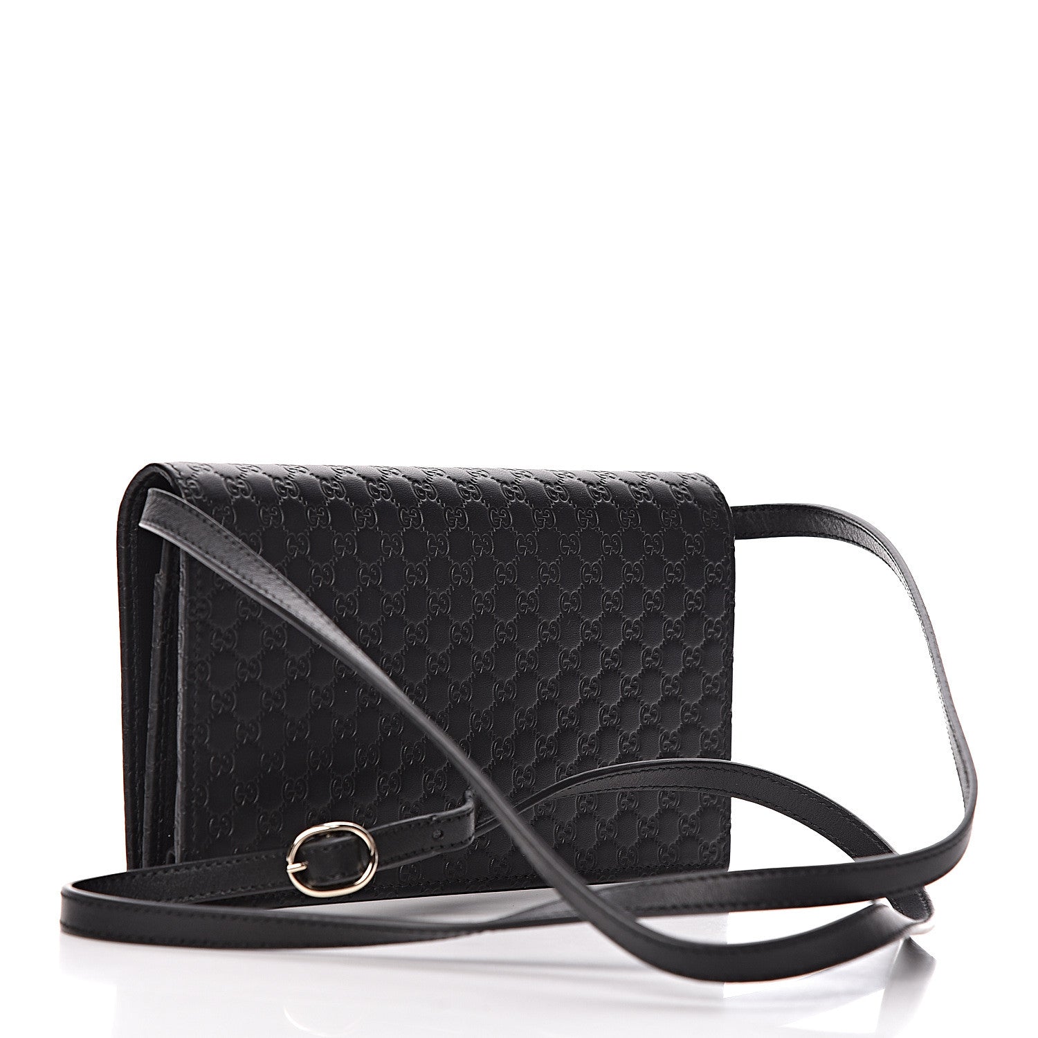 Gucci Microguccissima Crossbody Wallet Black 3 of 11