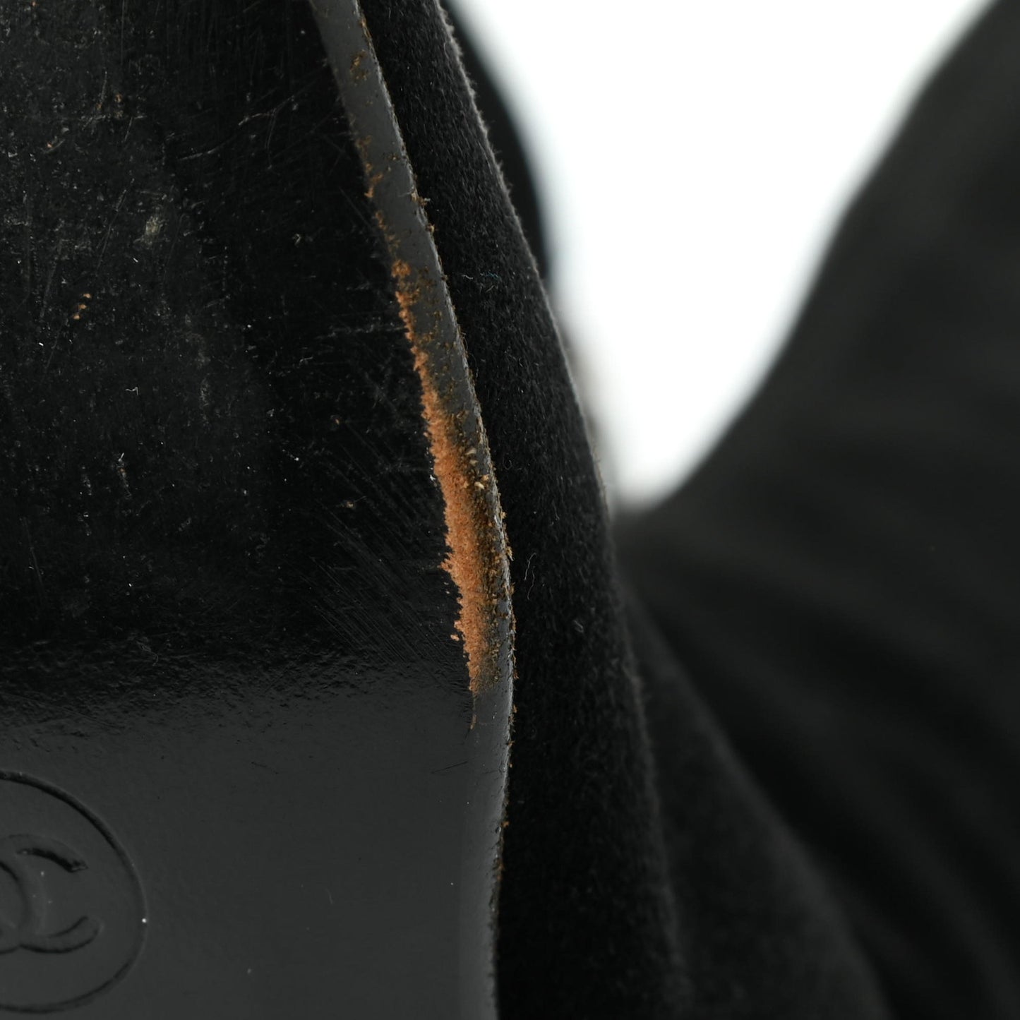 Suede CC Cap Toe Boots 35.5 Black