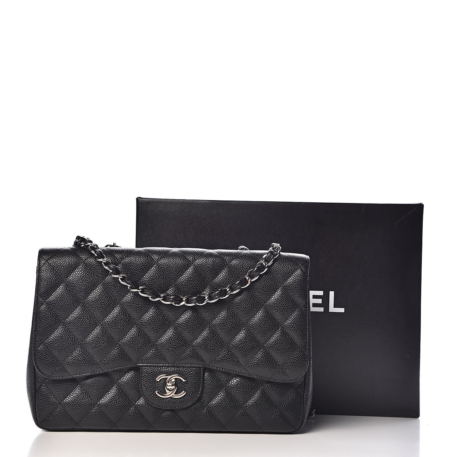 Chanel Caviar Quilted Jumbo Single Flap Black 11 of 11