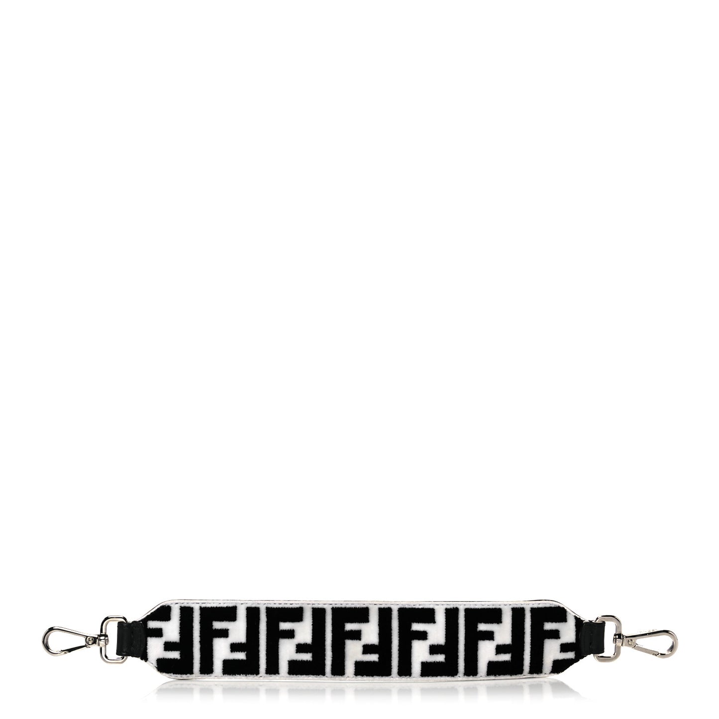 Velvet Tapestry Calfskin FF Reloaded Mini Strap You White Black
