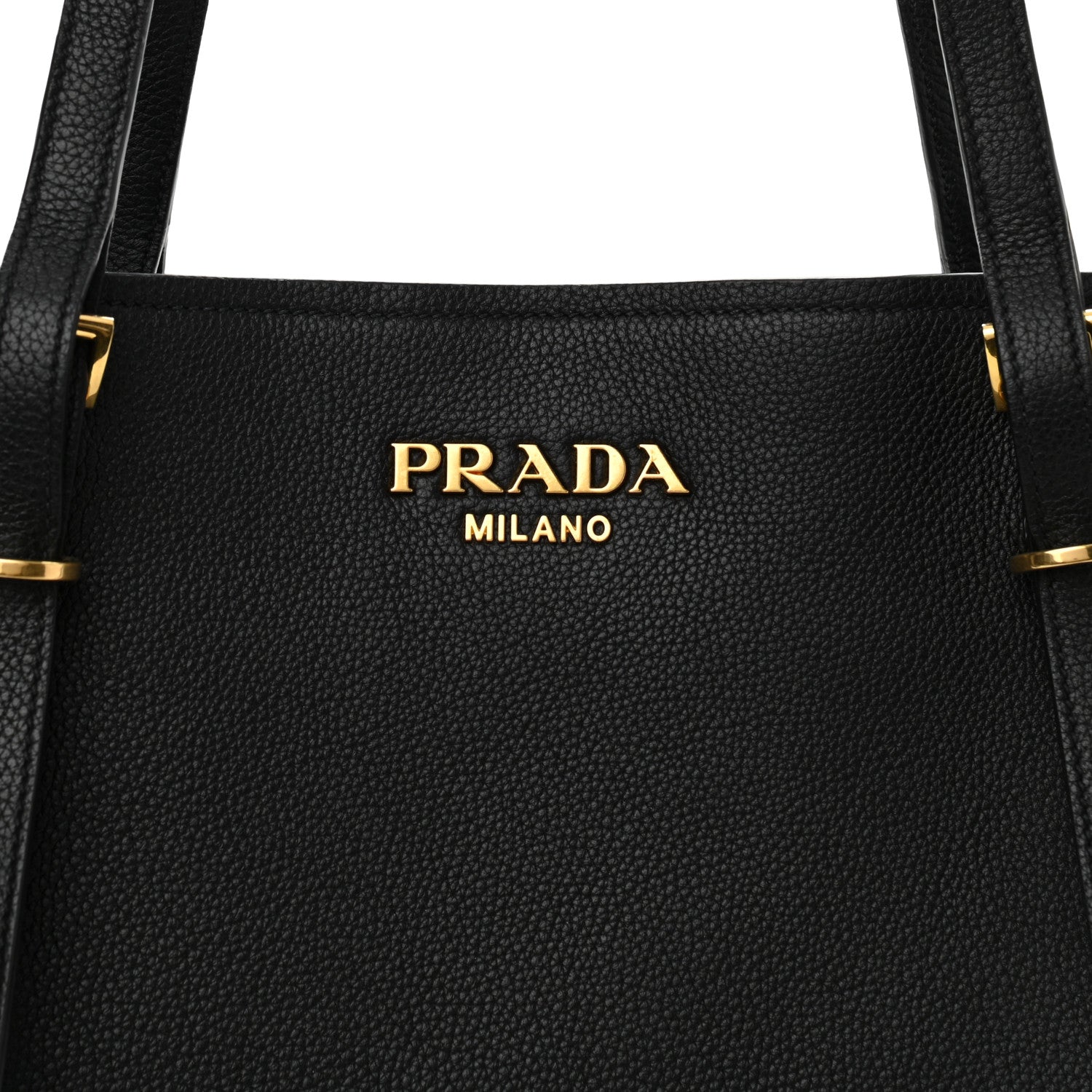 Prada Vitello Daino Tote Black 9 of 13