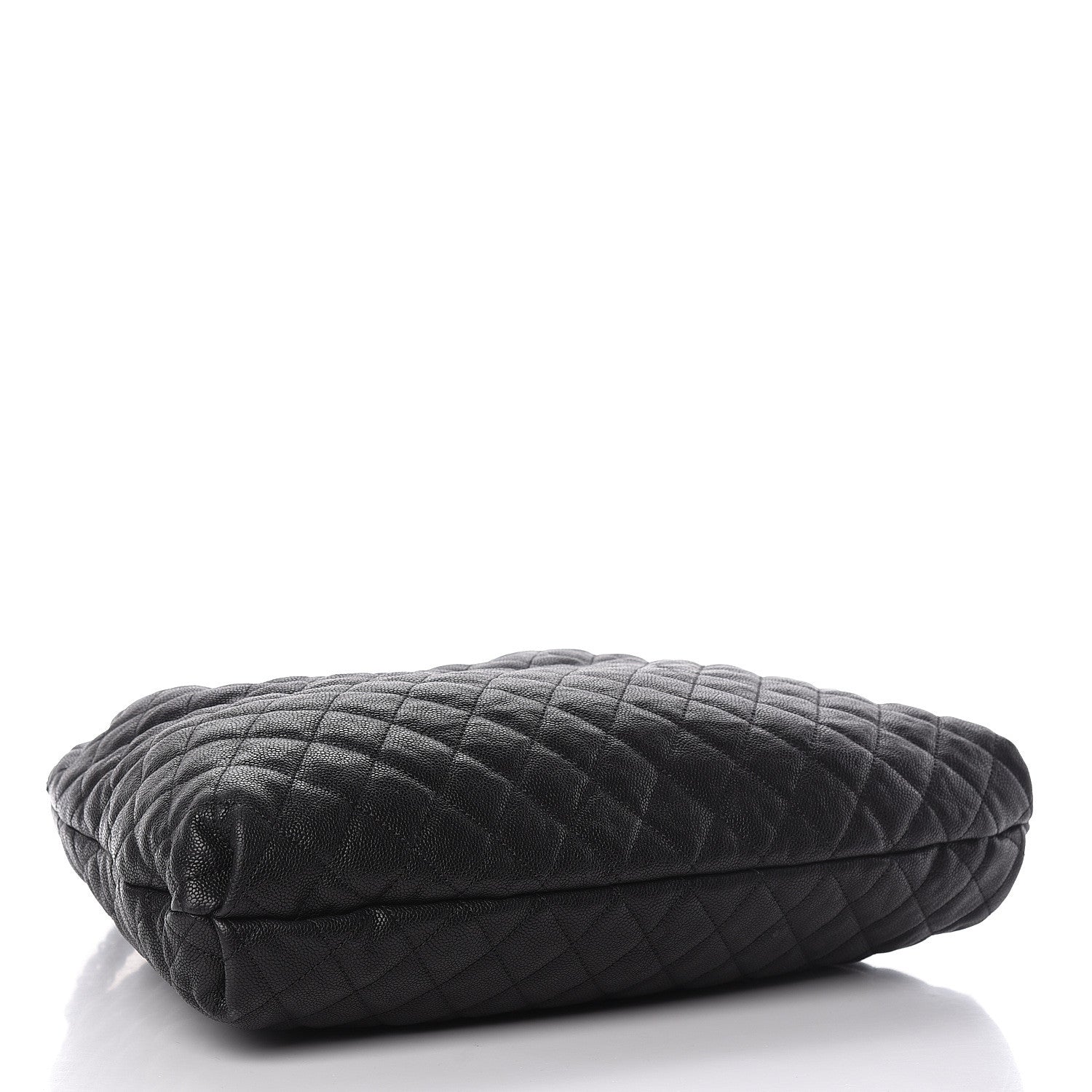 Chanel Distressed Glazed Caviar Quilted Large Elastic Tote Black 4 of 11