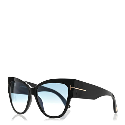 Tom Ford Acetate Anoushka Cat Eye Sunglasses TF371 Black 1 of 8