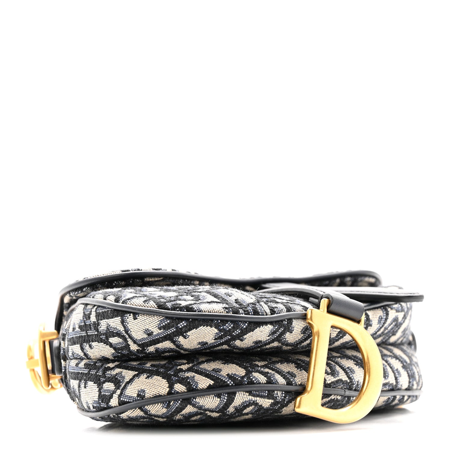 Christian Dior Oblique Mini Saddle Bag Blue 4 of 12