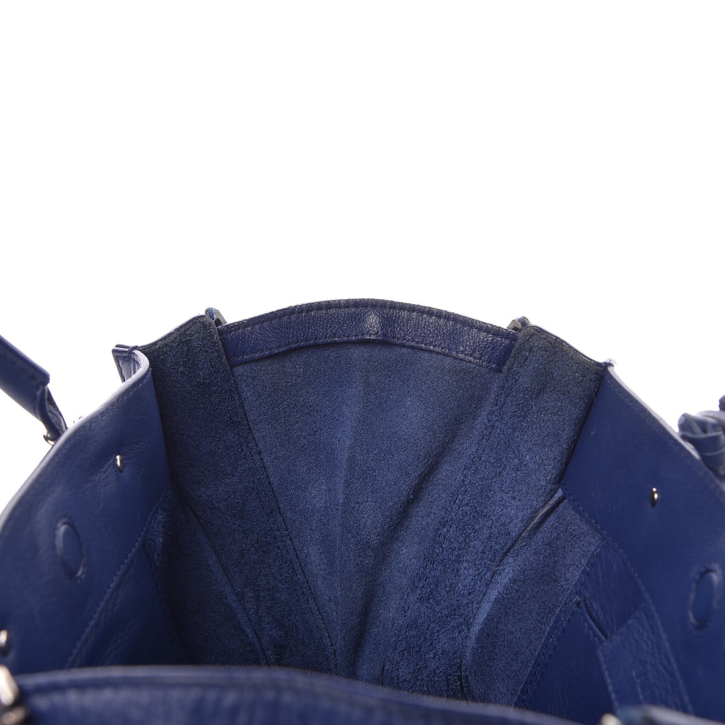 Calfskin Papier Mini A4 Zip Around Tote Bleu Mineral