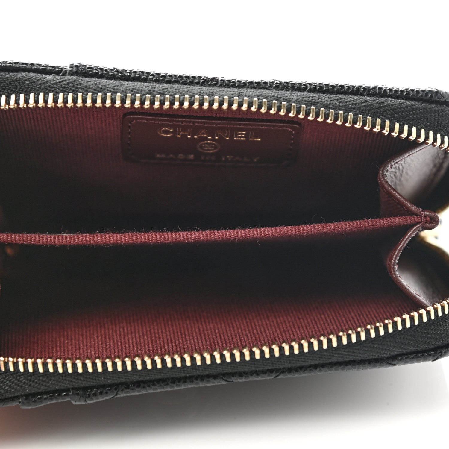 Chanel Caviar Quilted Zip Card Holder Black 6 of 8