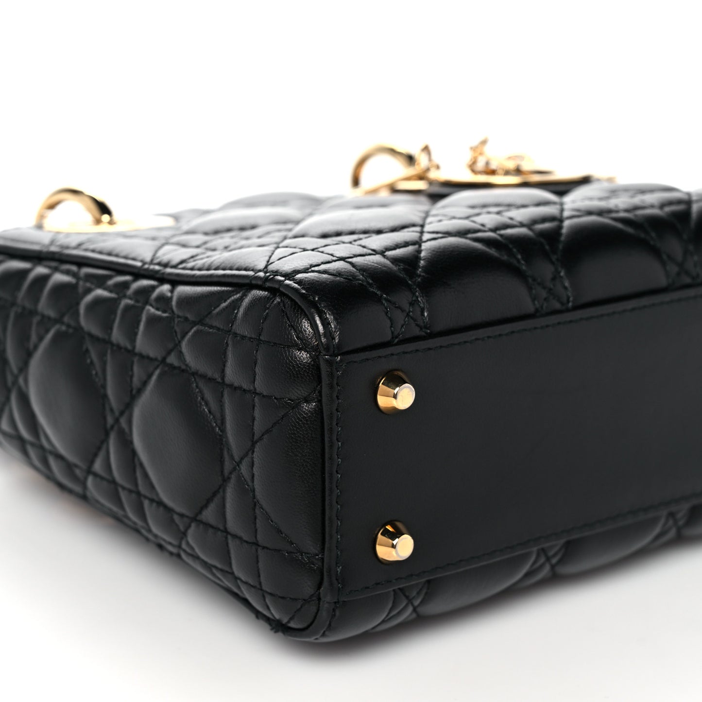 Lambskin Cannage Mini Lady Dior Black