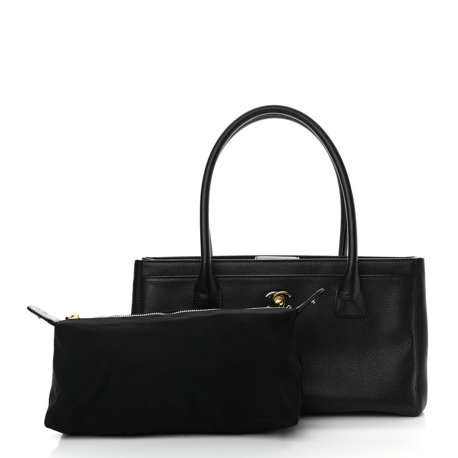Chanel Caviar Medium Cerf Executive Shopper Tote Black 3 of 12