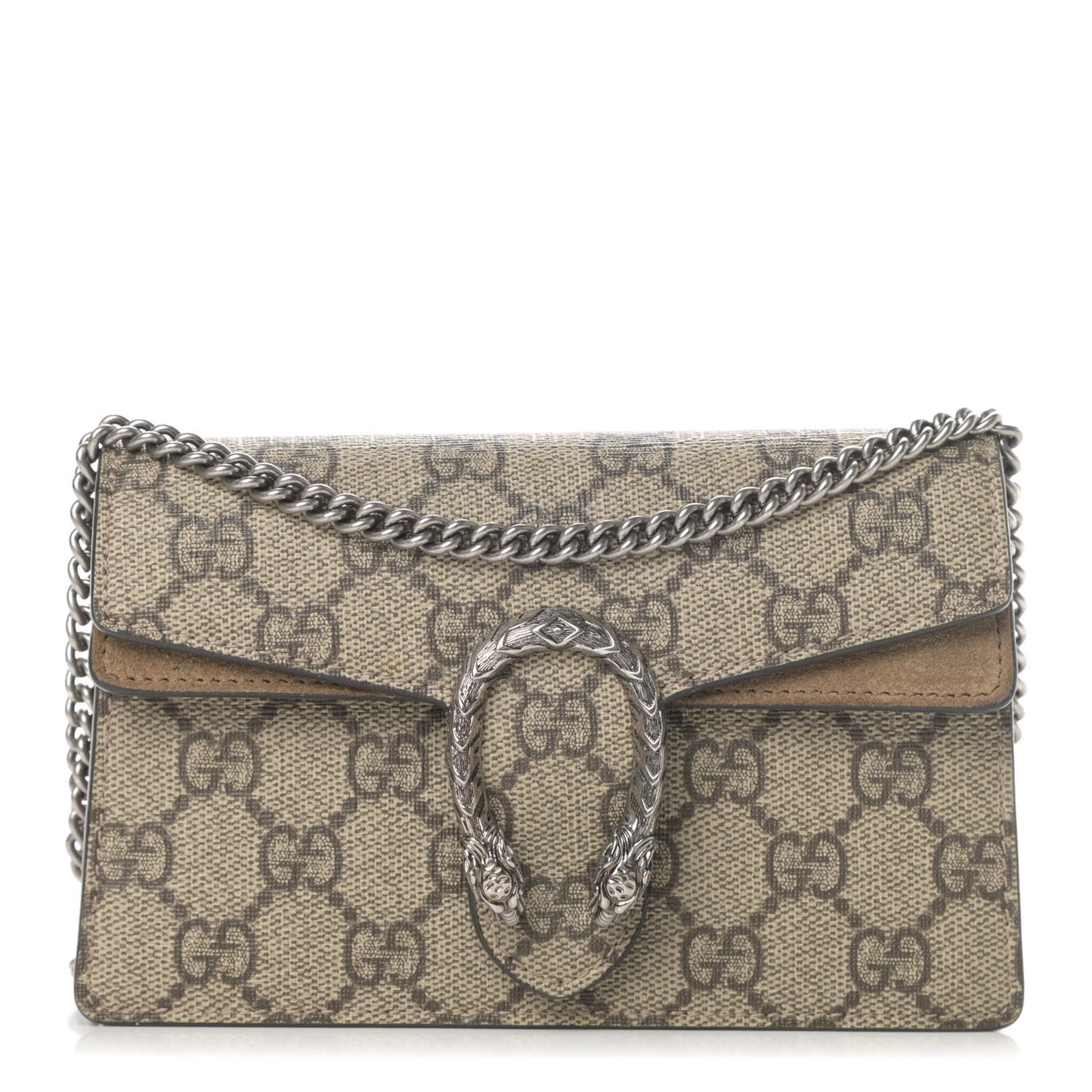 GG Supreme Monogram Super Mini Dionysus Shoulder Bag Taupe
