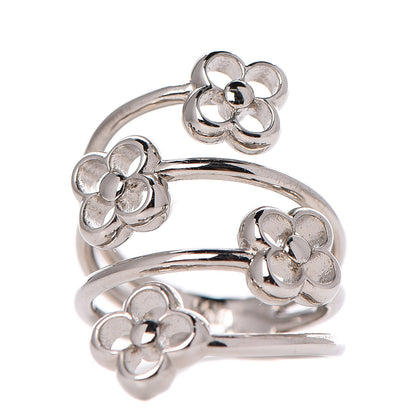 Louis Vuitton Flower Full Ring S Silver 1 of 6