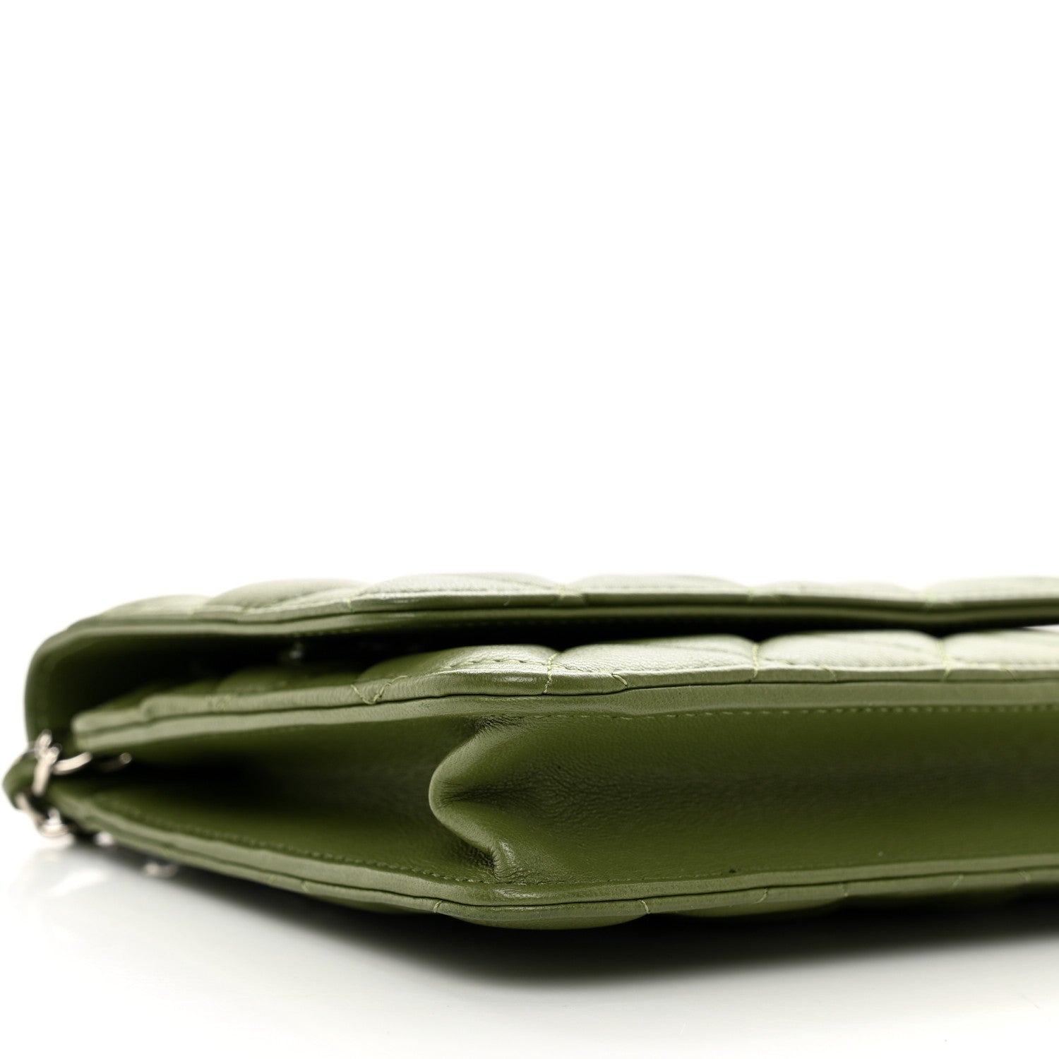 Chanel Lambskin Quilted Wallet On Chain WOC Green 10 of 12