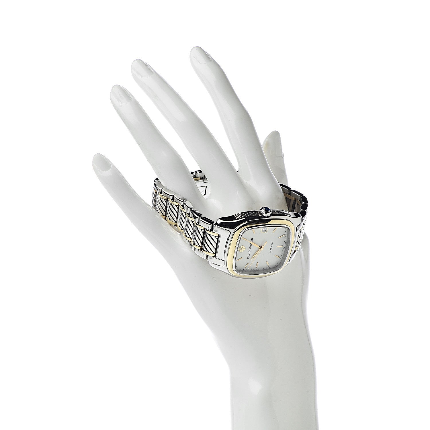 David Yurman Stainless Steel 18K Yellow Gold 35mm Thoroughbred Automatic Watch 2 of 10