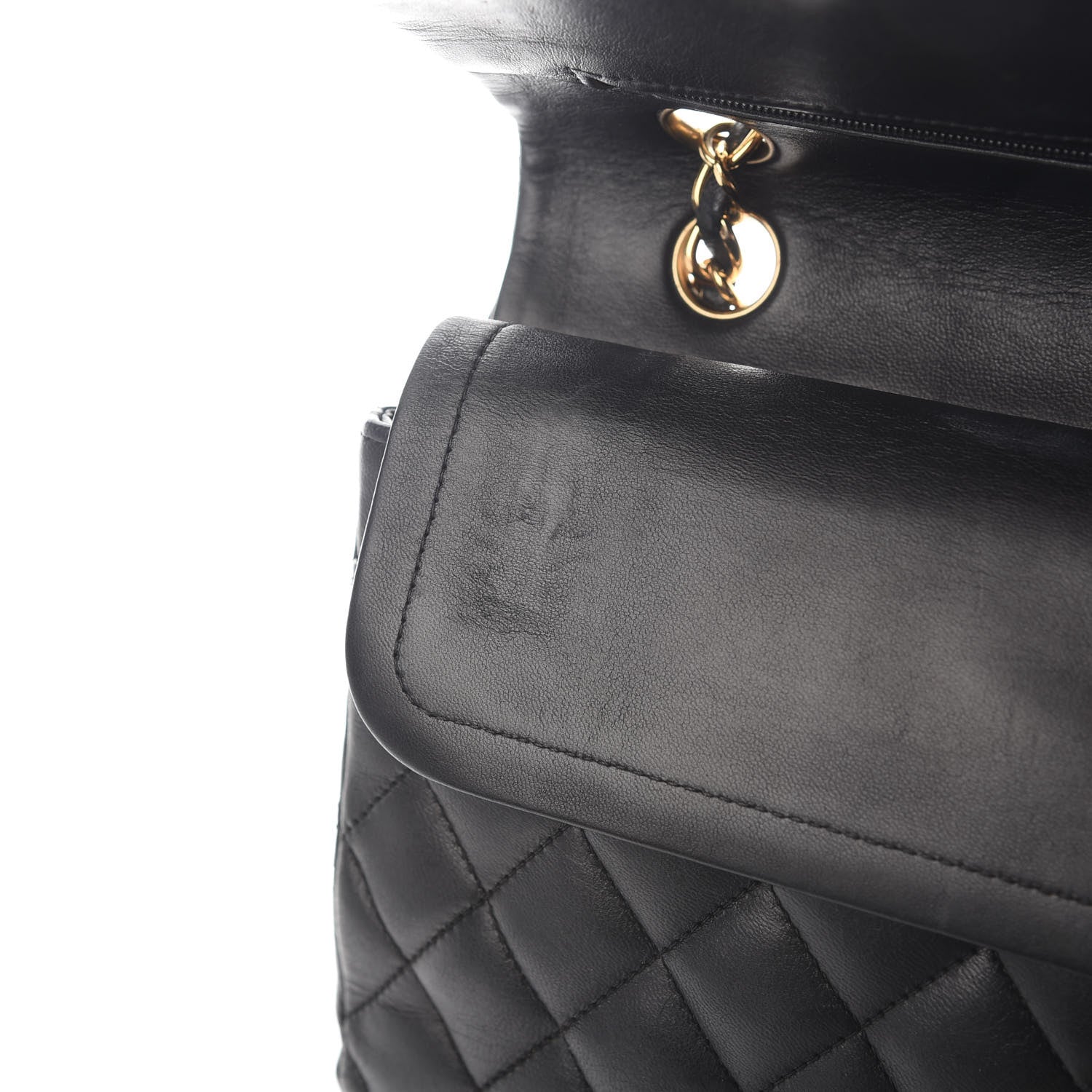 Chanel Lambskin Quilted Medium Double Flap Black 10 of 10