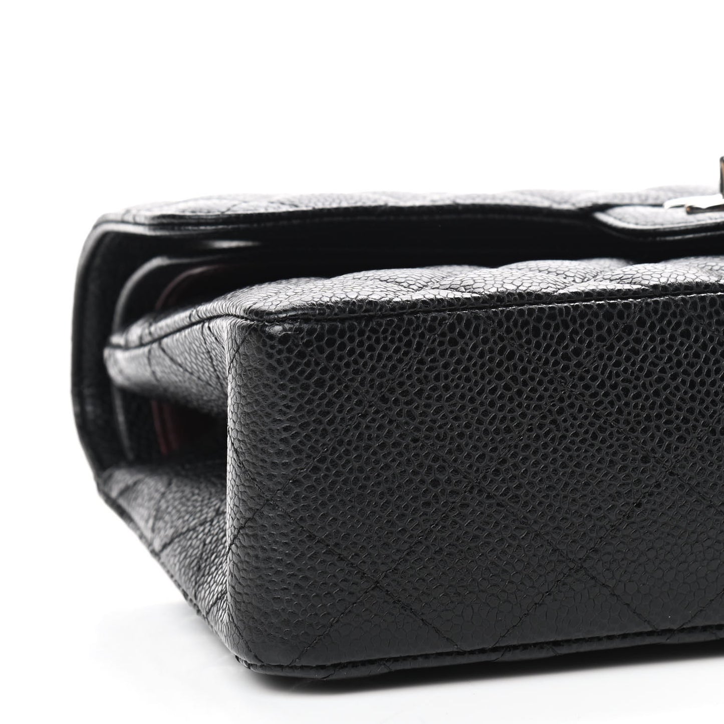 Caviar Quilted Small Double Flap Black