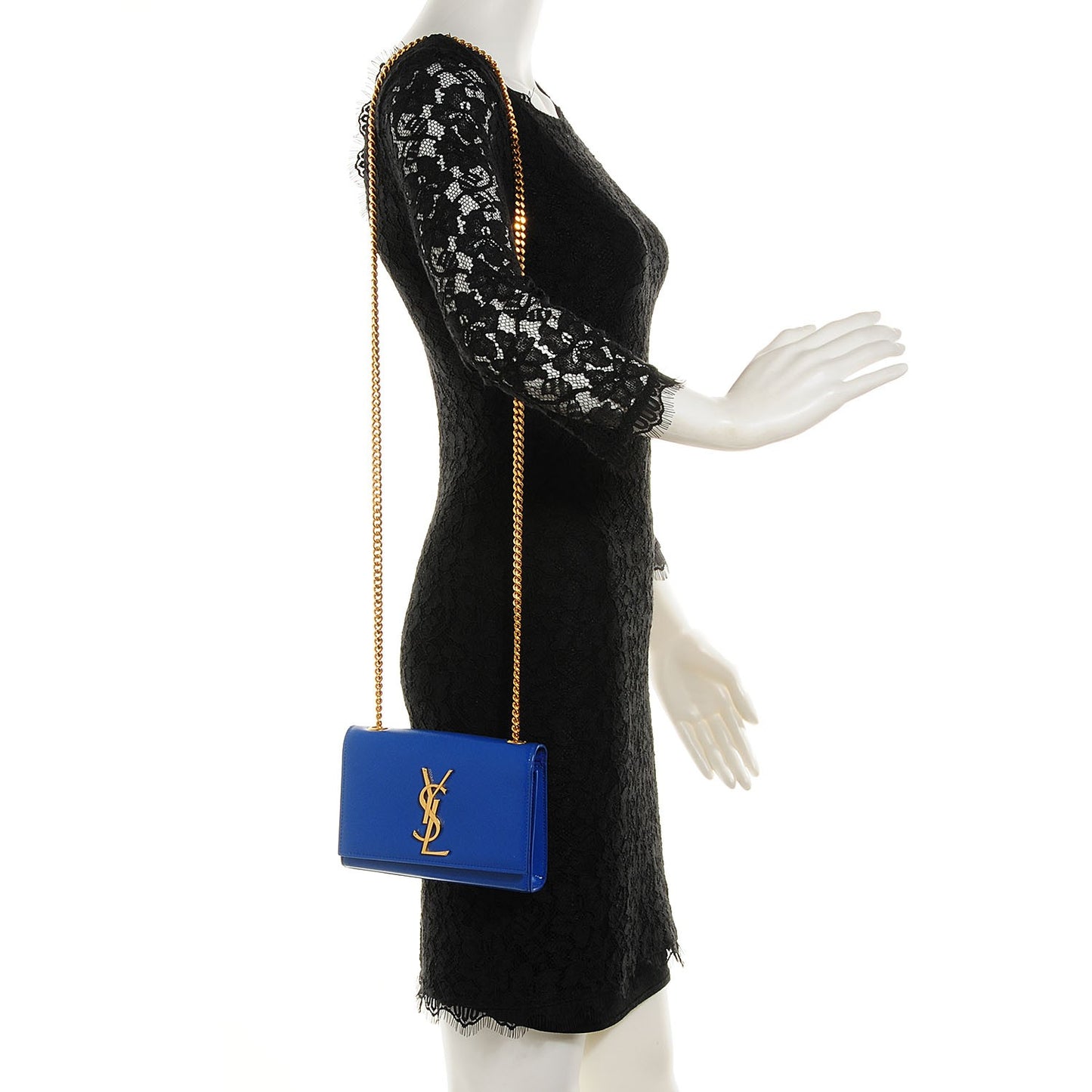 Grain De Poudre Small Classic Monogram Satchel Royal Blue