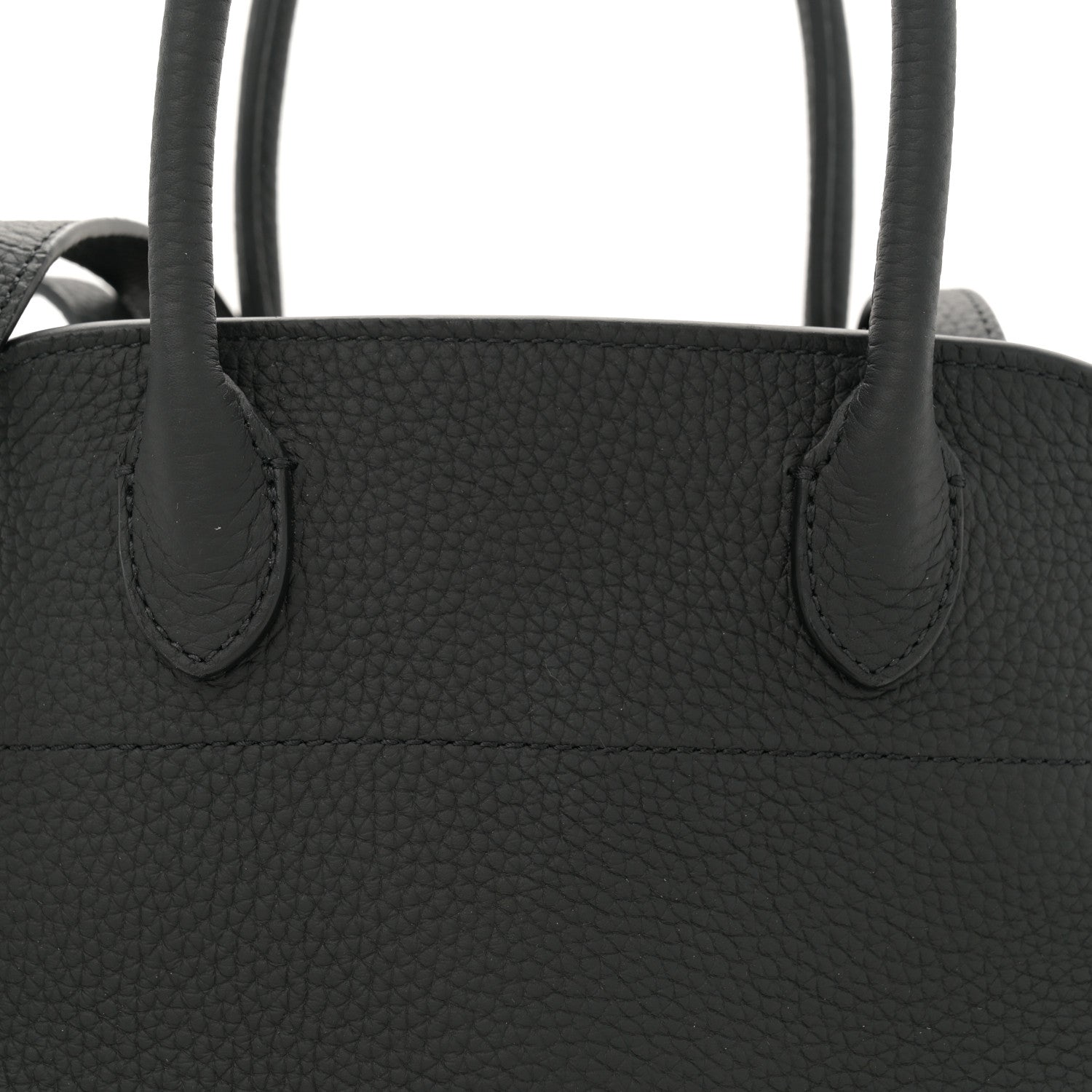 The Row Grained Calfskin Soft Margaux 10 Bag Black 7 of 9