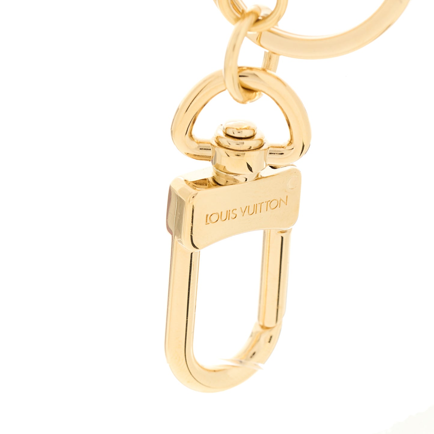 Metal Monogram Epi Spring Street Bag Charm Key Holder Gold