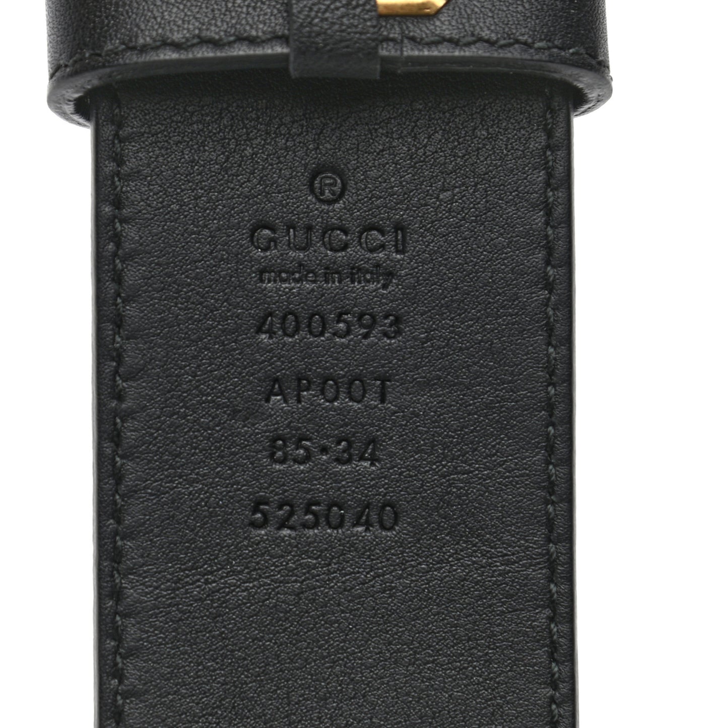 Calfskin Double G 40mm Belt 85 34 Black