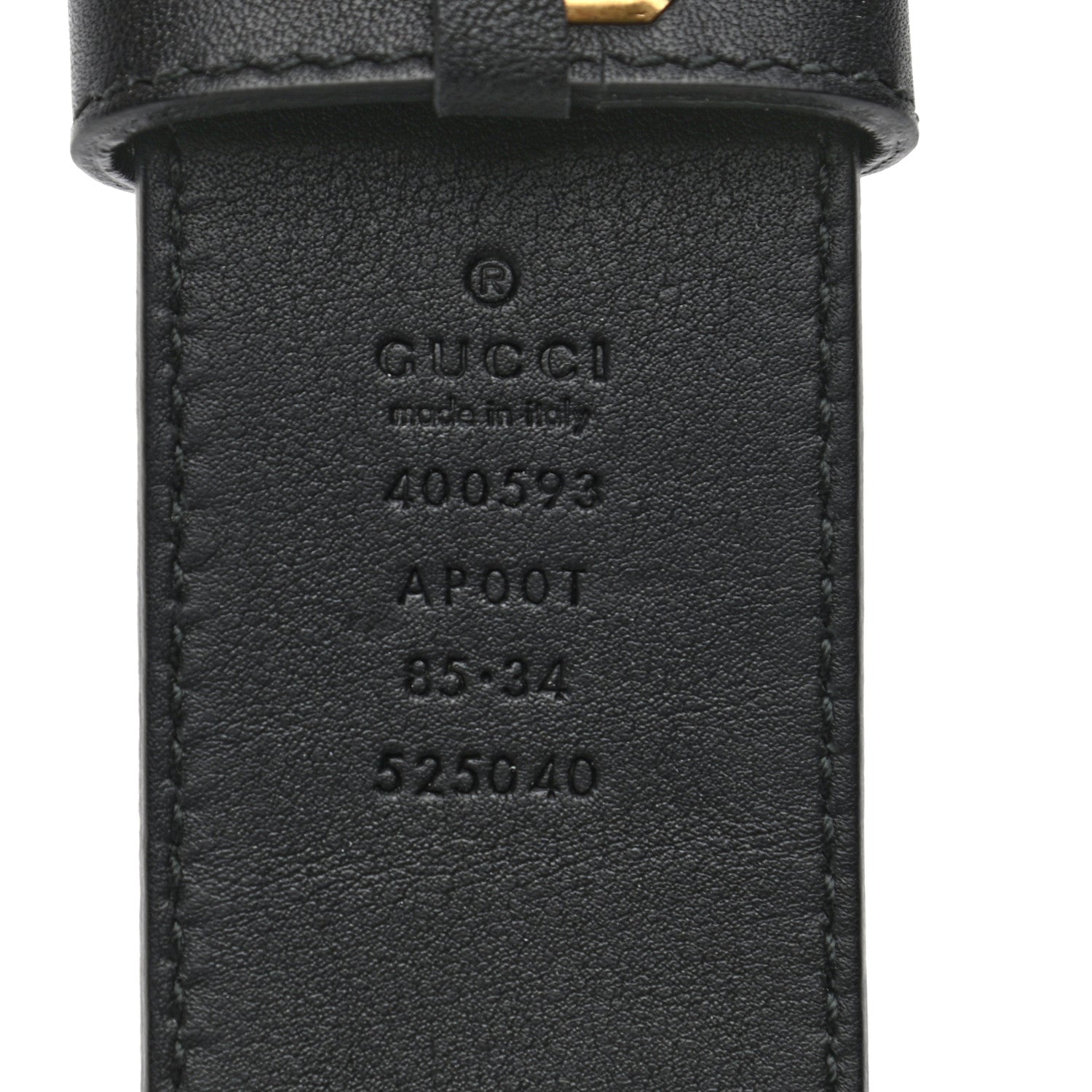 Gucci Calfskin Double G 40mm Belt 85 34 Black 5 of 6