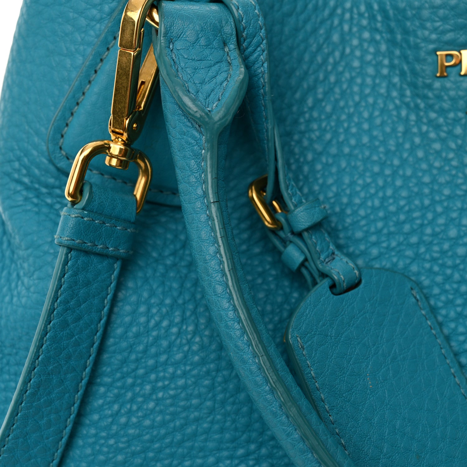 Prada Vitello Daino Tote Turchese 11 of 11