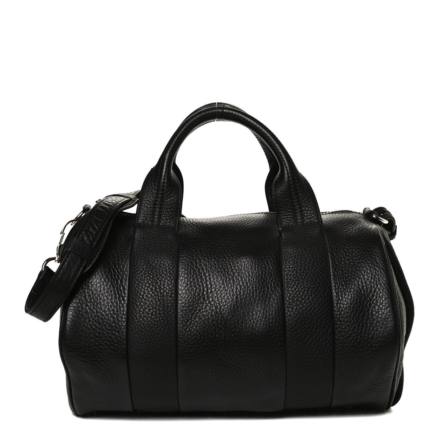 Pebbled Lambskin Rocco Black Pale Gold Hardware
