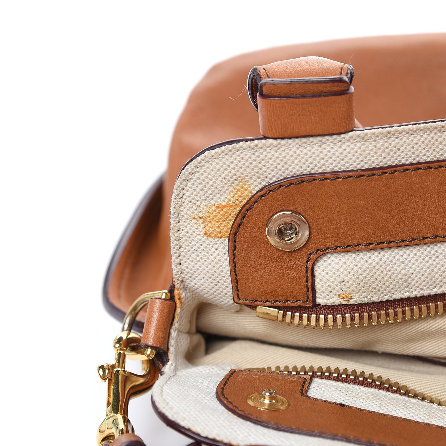 Calfskin Shoulder Bag Brown