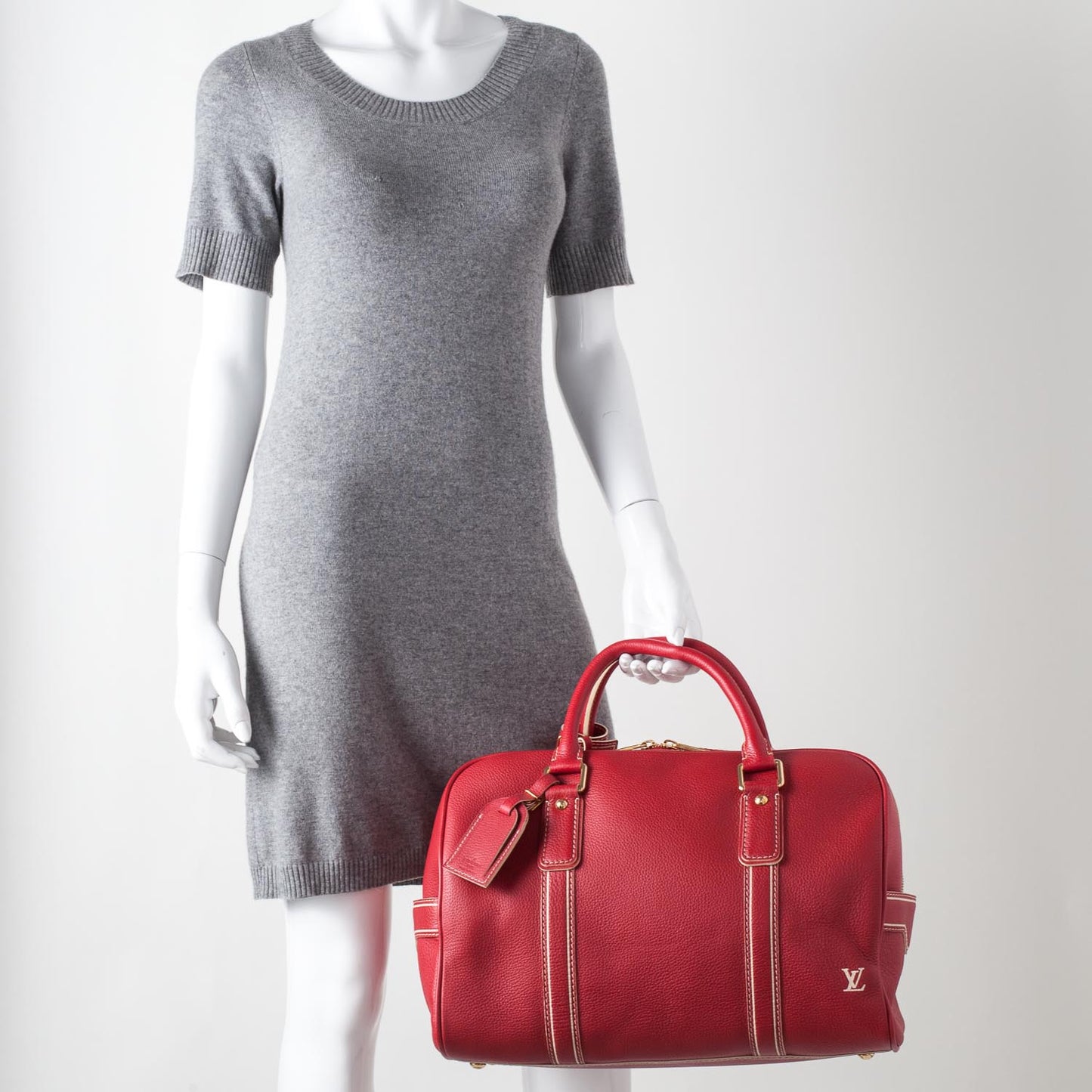 Tobago Leather Carryall Red
