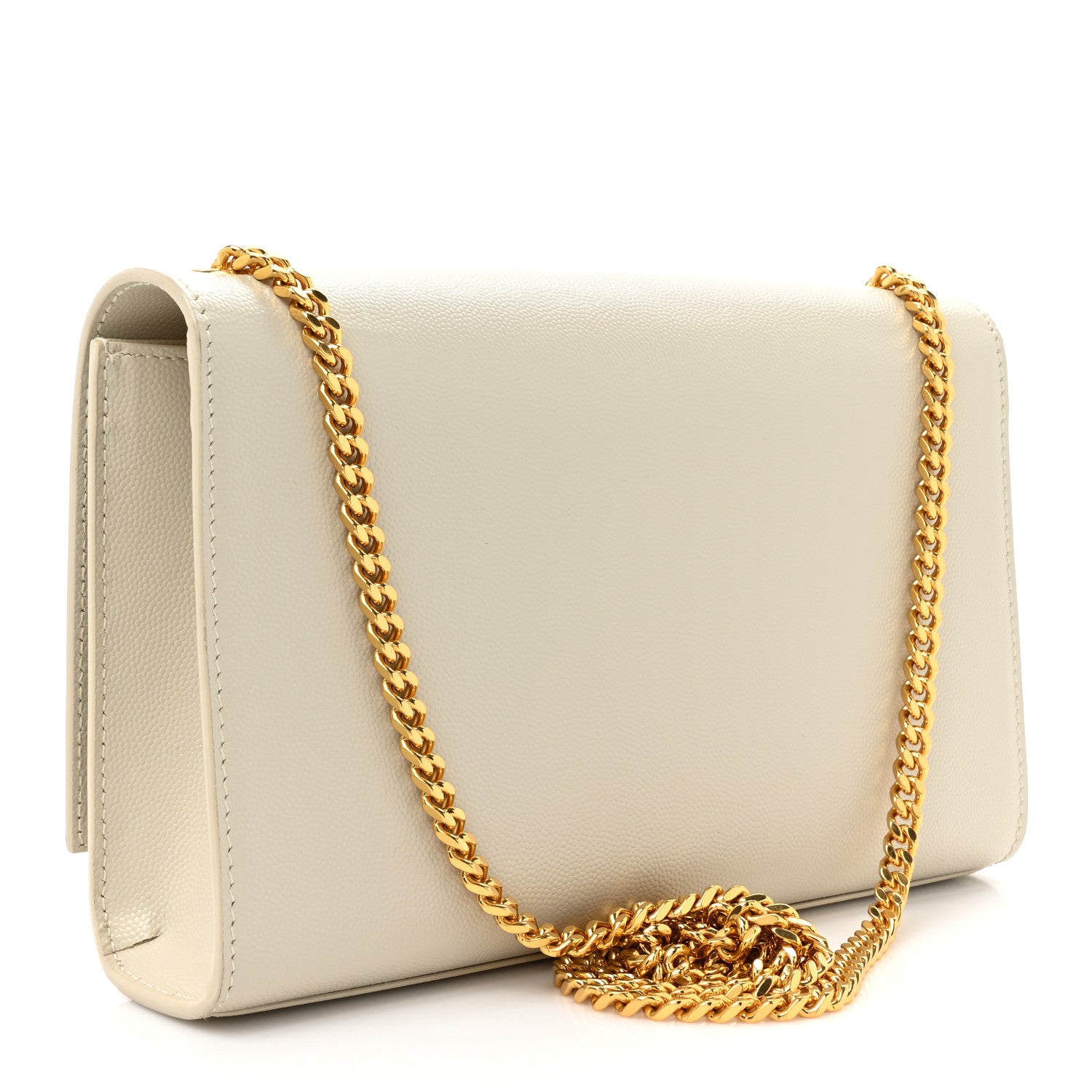 Saint Laurent Grain De Poudre Medium Monogram Kate Satchel Crema Soft 3 of 16