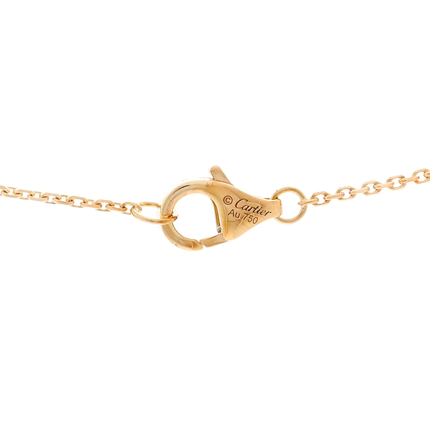 Cartier 18K Yellow Gold Diamond Mother of Pearl XS Amulette de Cartier Pendant Necklace 4 of 5
