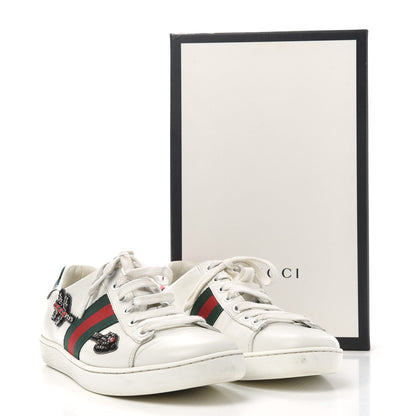 Gucci Calfskin Web Studded Arrow Ace Sneakers 38 White 11 of 12