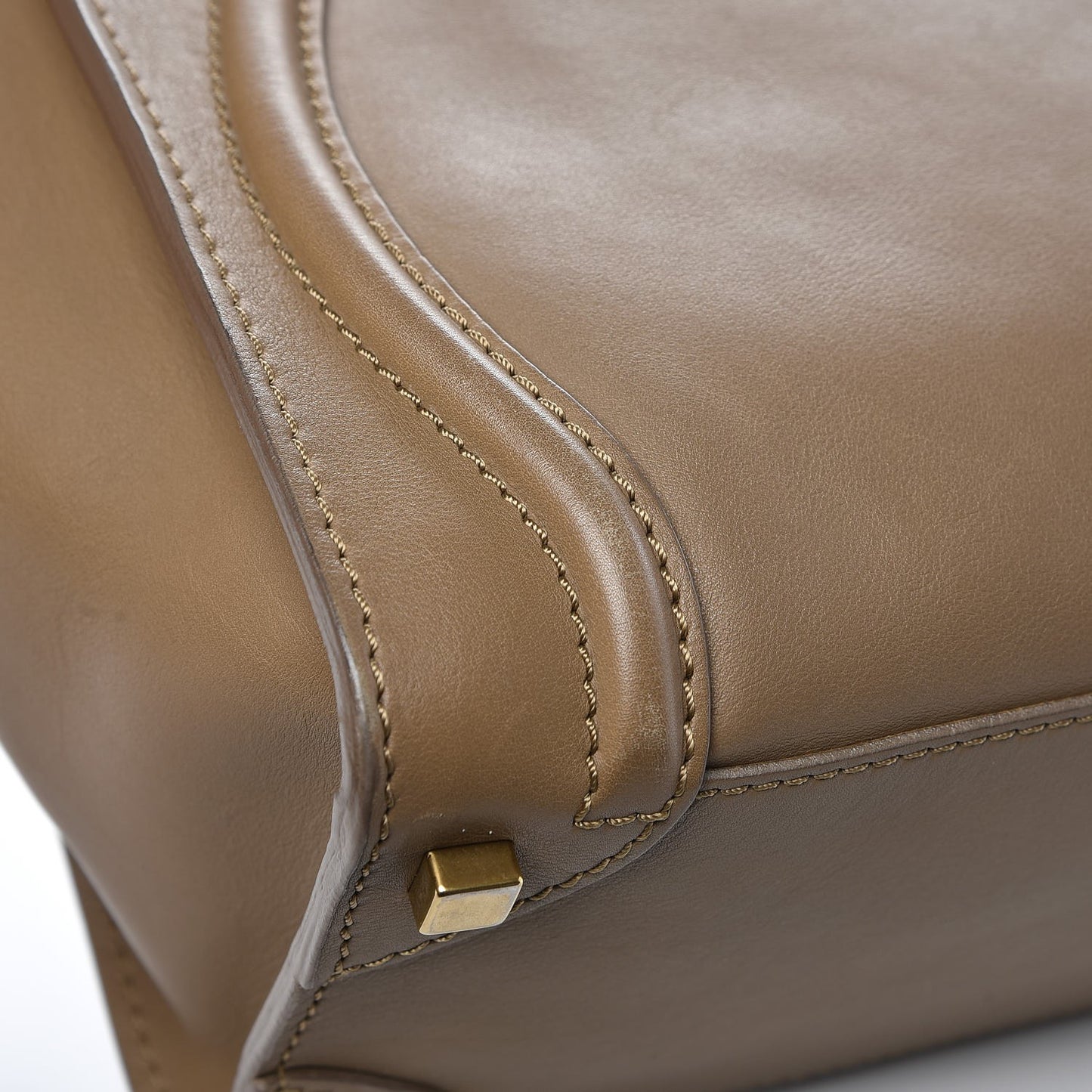 Smooth Calfskin Micro Luggage Camel
