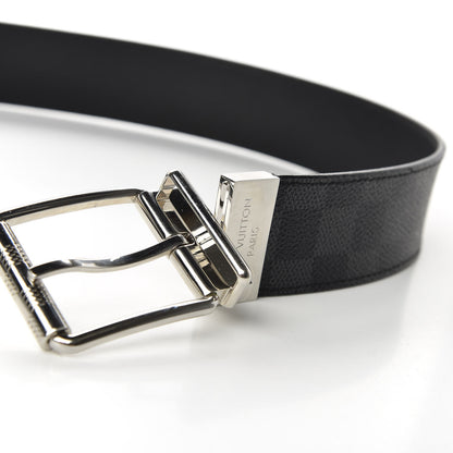 Louis Vuitton Damier Graphite Calfskin Belt 90 36 Black 4 of 5