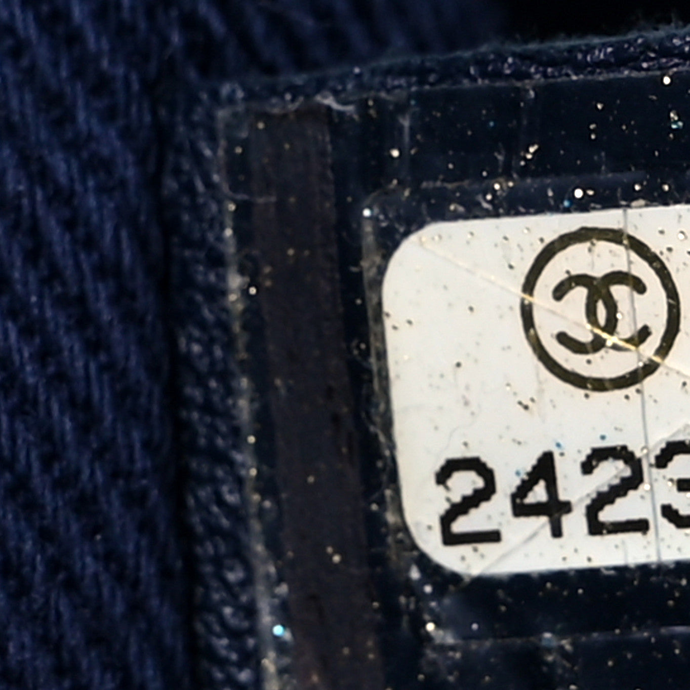 Chanel Canvas Sequin Medium Deauville Tote Navy 7 of 20