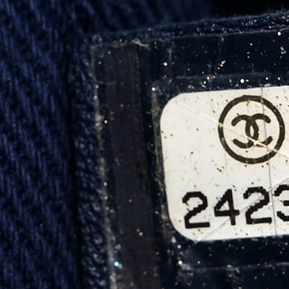 Chanel Canvas Sequin Medium Deauville Tote Navy 7 of 20