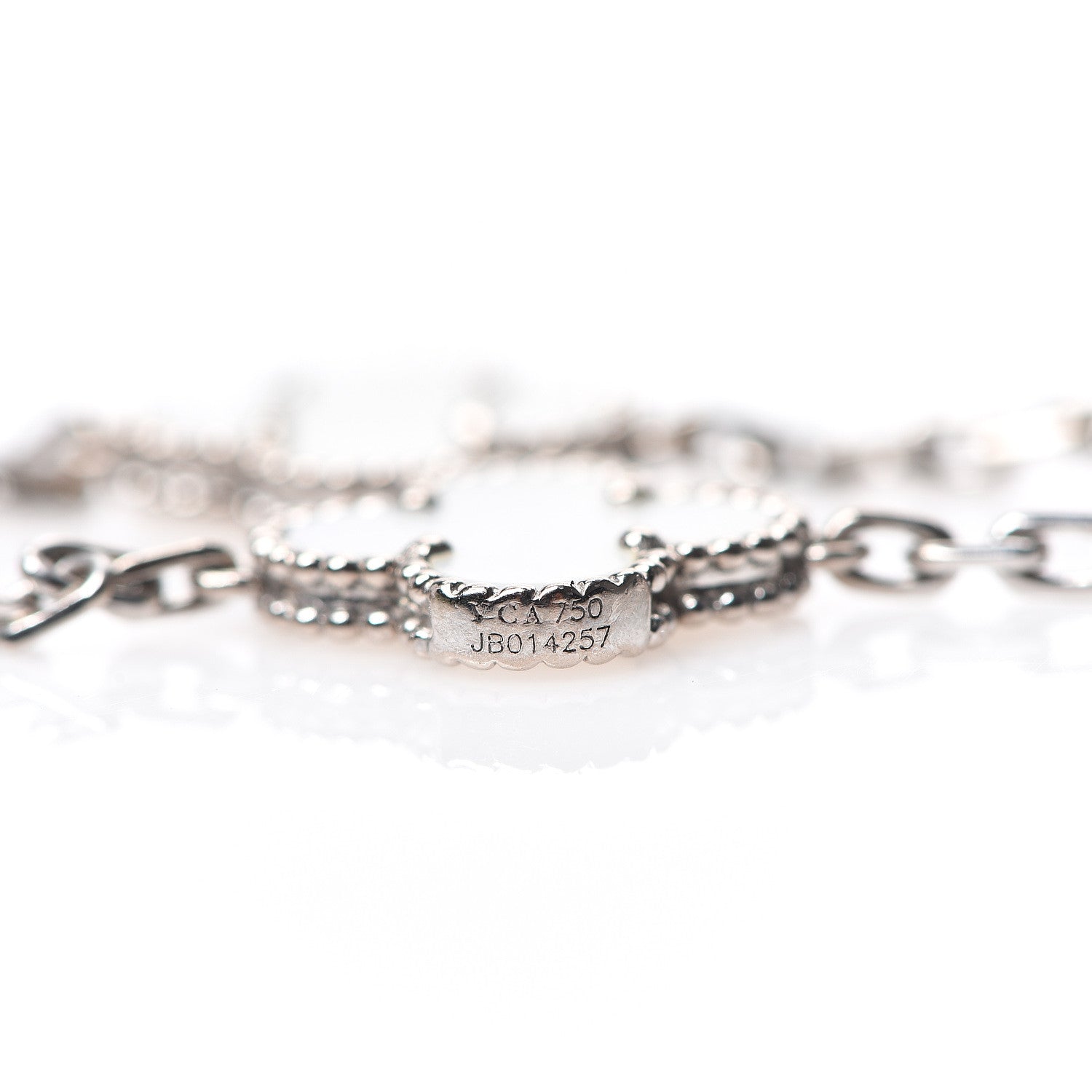 Van Cleef & Arpels 18K White Gold Mother of Pearl 5 Motifs Vintage Alhambra Bracelet 3 of 4