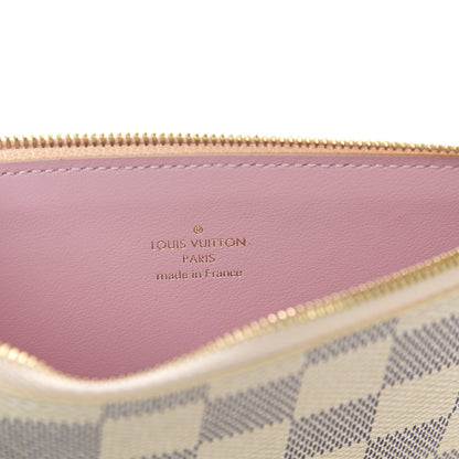 Louis Vuitton Damier Azur Felicie Chain Wallet Zippered Insert Rose Ballerine 5 of 6