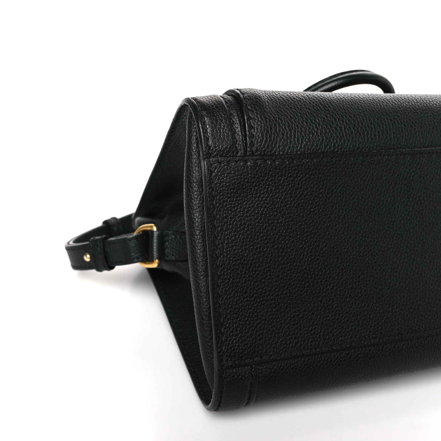 Alexander McQueen Pebbled Calfskin Padlock Pocket Tote Black 8 of 10