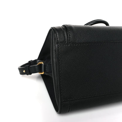 Alexander McQueen Pebbled Calfskin Padlock Pocket Tote Black 8 of 10