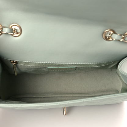 Chanel Lambskin Quilted Medium Mademoiselle Chic Flap Light Green 5 of 10