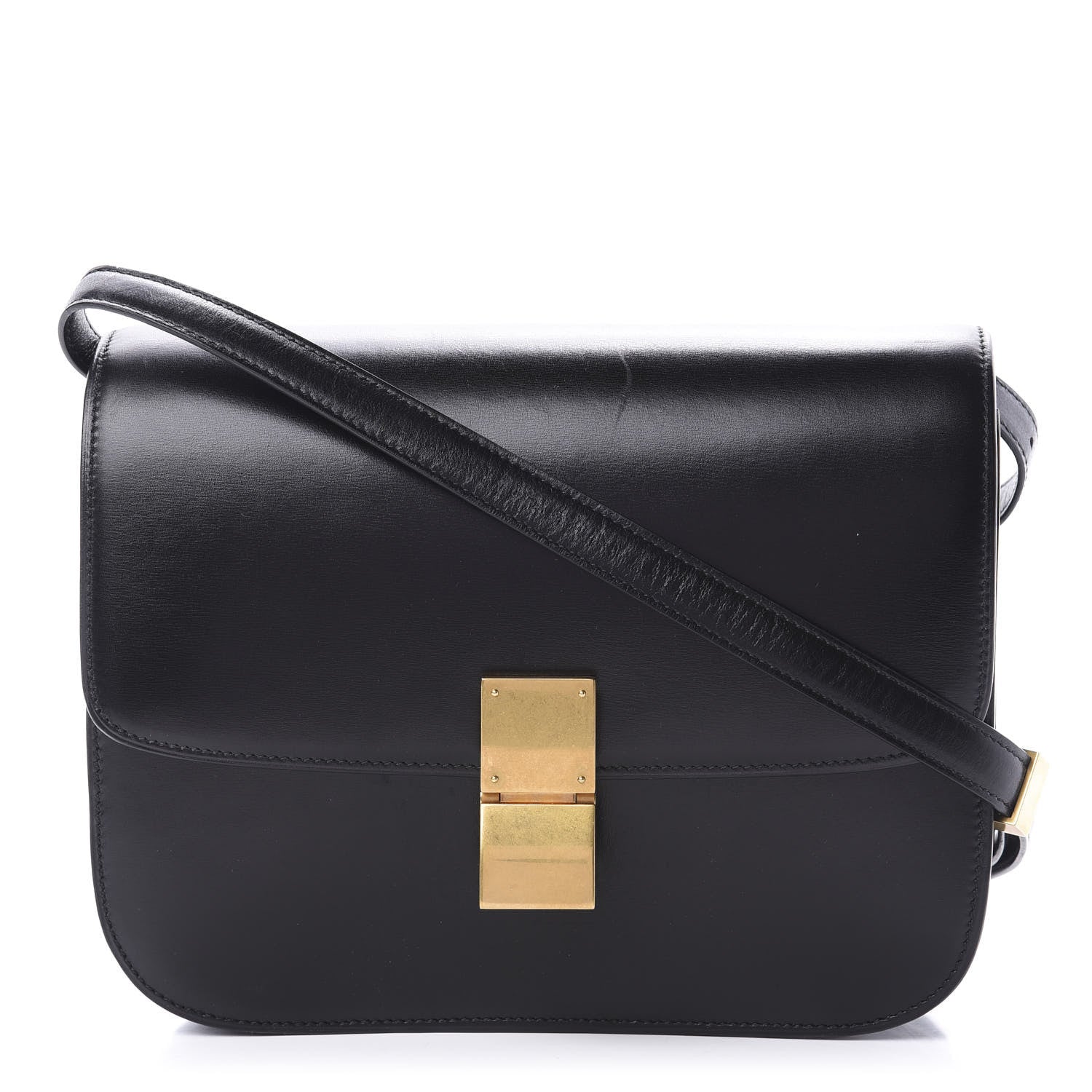 Celine Box Calfskin Medium Classic Box Flap Bag Black 1 of 17