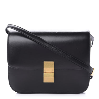 Celine Box Calfskin Medium Classic Box Flap Bag Black 1 of 17