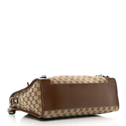 Balenciaga X GUCCI GG Monogram Azalea Calfskin Neo Classic Silver Hardware Medium City Beige Ebony Brown Sugar 4 of 10