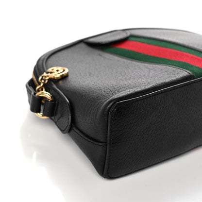 Gucci Calfskin GG Web Small Ophidia Dome Shoulder Bag Black 12 of 16