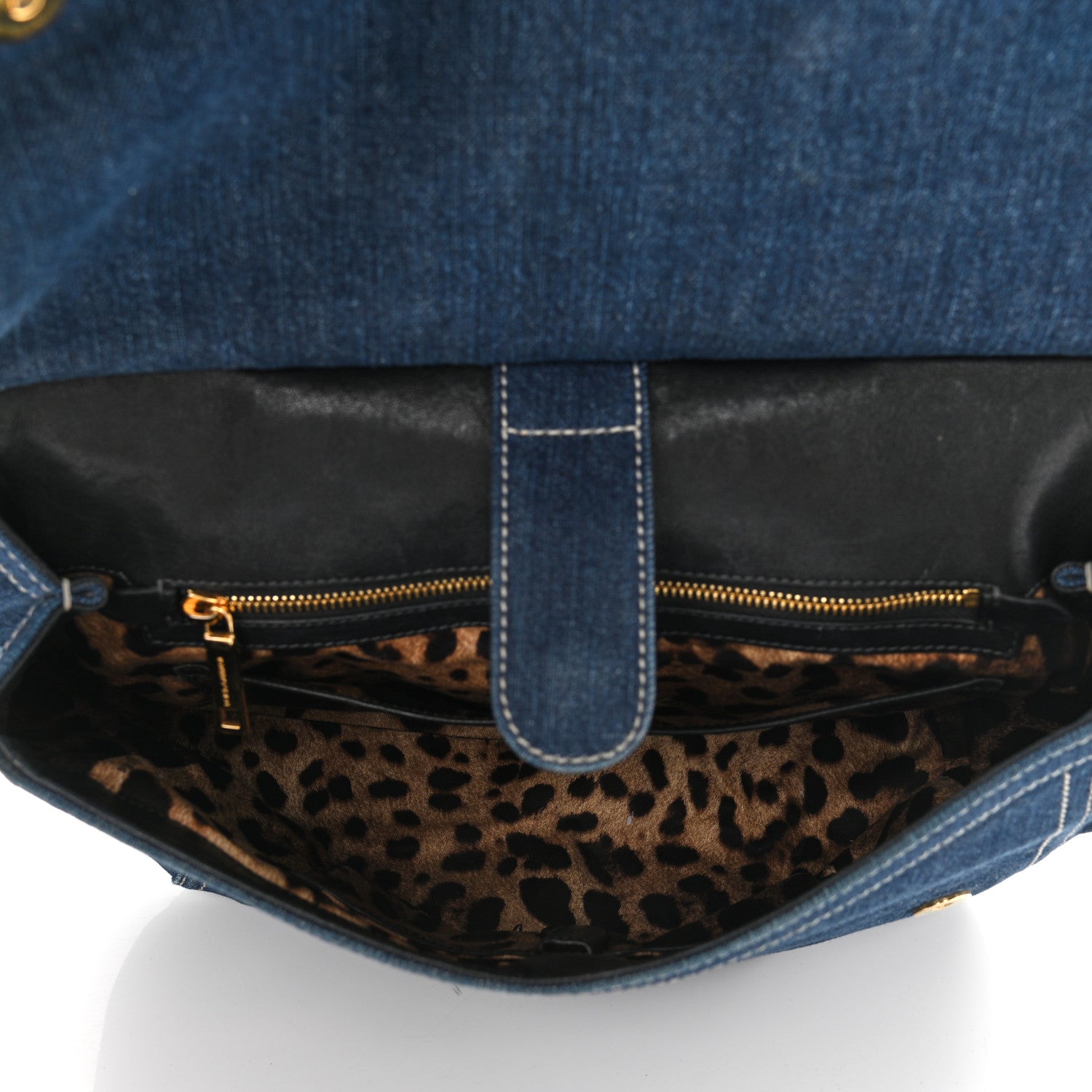Dolce & Gabbana Denim Large Miss Sicily Satchel Blue 5 of 9
