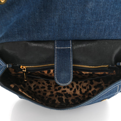 Dolce & Gabbana Denim Large Miss Sicily Satchel Blue 5 of 9
