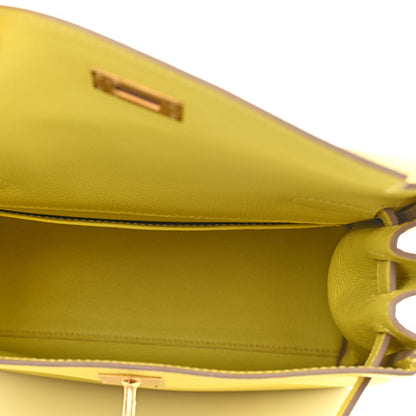 Hermes Evercolor Kelly Ado Backpack Lime 5 of 11