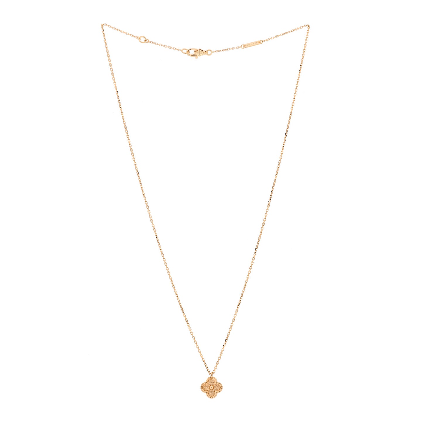 18K Rose Gold Sweet Alhambra Pendant Necklace