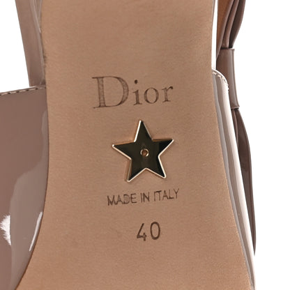 Christian Dior Patent Calfskin Sweet-D Slingback Pumps 40 Powder Pink 8 of 10